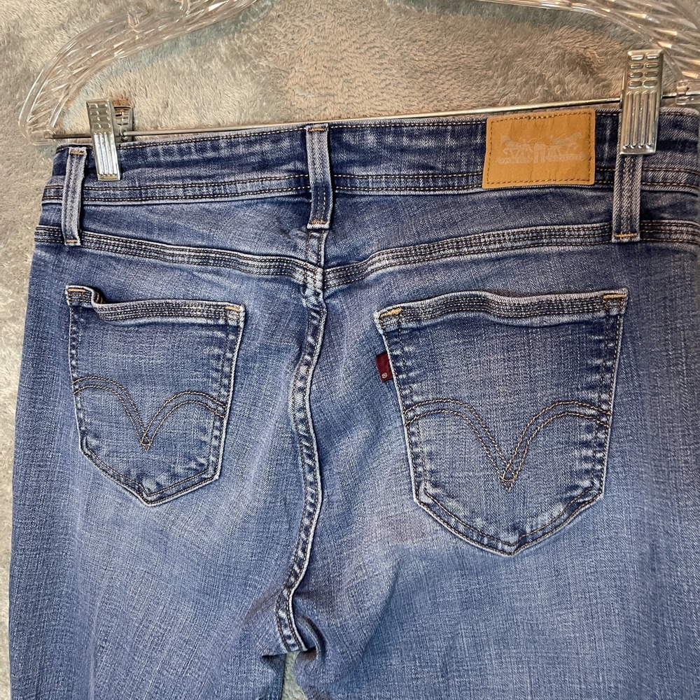 Levis 529 Women Curvy Bootcut Jeans 10 SHORT Low Rise Y2K Worn In Medium Wash - Picture 6 of 13